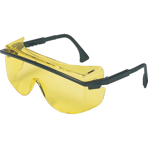 Lunettes de s&eacute;curit&eacute; Uvex Astrospec OTG 3001, Lentille Ambr&eacute;e, Anti-&eacute;gratignures, ANSI Z87+/R&eacute;pond ou surpasse la norme CSA Z94.3 OSI Industrial Sales