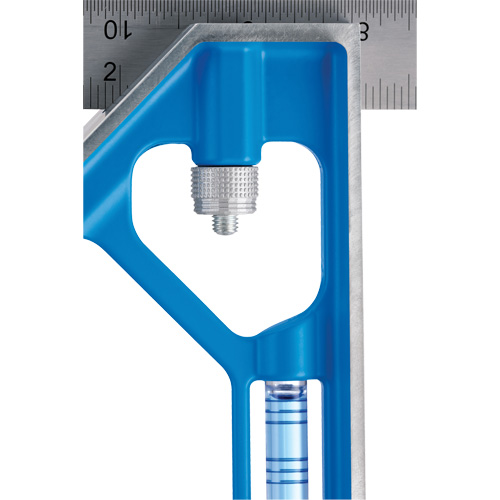 True Blue&reg; Combination Square, 12" L, 1/16" Graduations, Steel, Plain OSI Industrial Sales