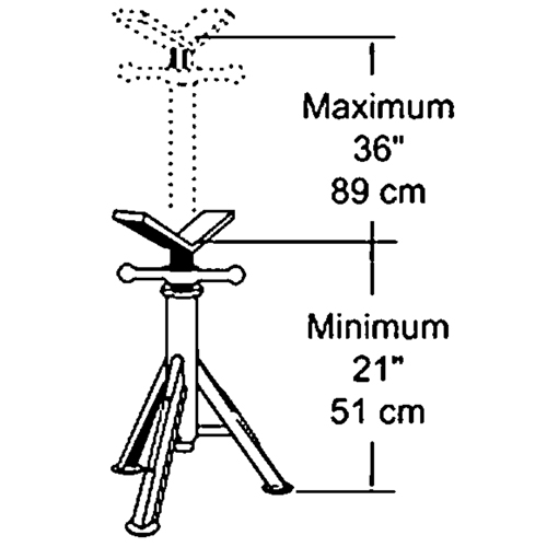 Heavy-Duty Pipe Jack, 2500 lbs. Load Capacity OSI Industrial Sales