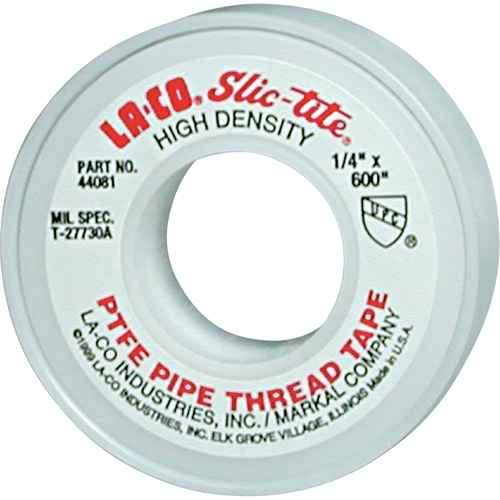 Slic-Tite&reg; PTFE Thread Tape, 300" L x 1/2" W, White OSI Industrial Sales