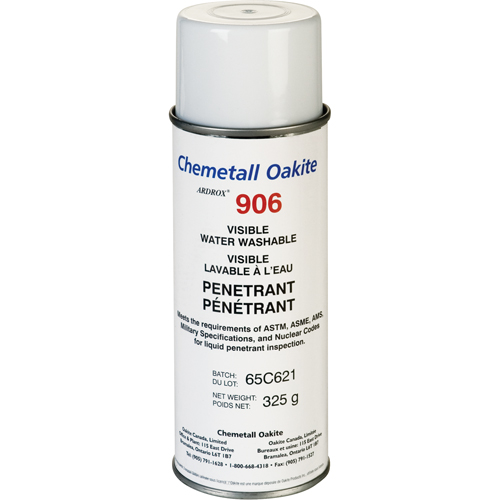 906 Water Washable Visible Penetrants, Aerosol Can OSI Industrial Sales