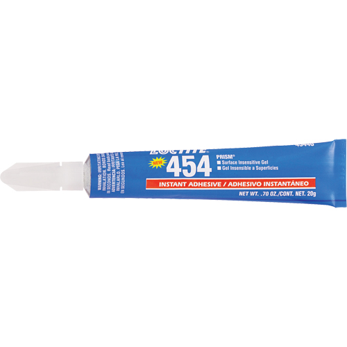 Gel adh&eacute;sif instantan&eacute; Prism 454, Transparent, Tube, 20 g OSI Industrial Sales
