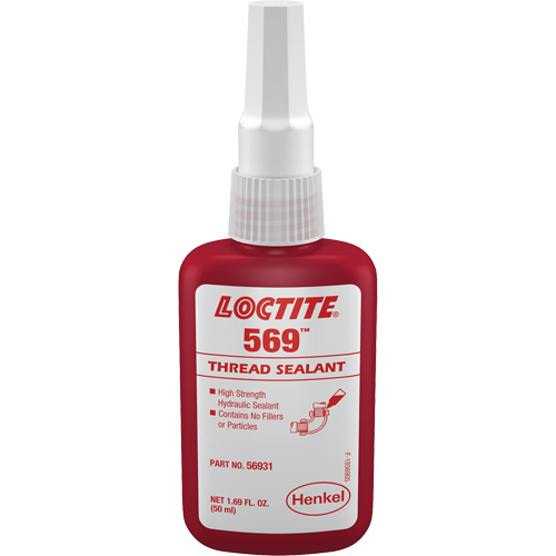 569 Hydraulic Thread Sealant, Bottle, 50 ml, -54° C - 149° C/-65° F - 300° F OSI Industrial Sales