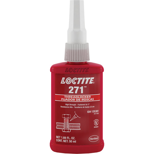 Compos&eacute; de blocage 271, Rouge, &eacute;lev&eacute;, 50 ml, Bouteille OSI Industrial Sales