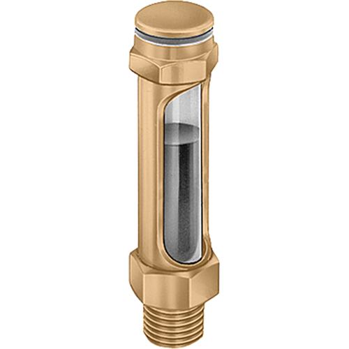 Indicateurs de niveau &agrave; liquide en laiton - Droits, Filet&eacute;, 14-1/4" lo, 225°F (107,22° C) OSI Industrial Sales