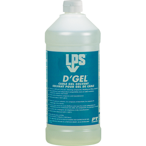 D'Gel&reg; Cable Gel Solvent, 32 oz., Bottle OSI Industrial Sales