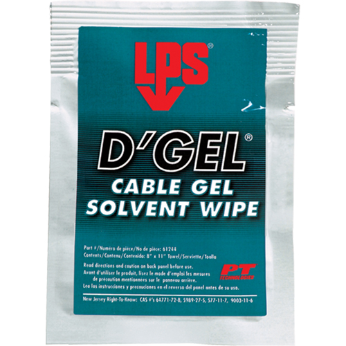 D'Gel&reg; Cable Gel Solvent, Packets OSI Industrial Sales