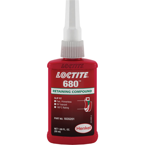 Compos&eacute; de retenue Loctite 680, 50 ml, Bouteille, Vert OSI Industrial Sales