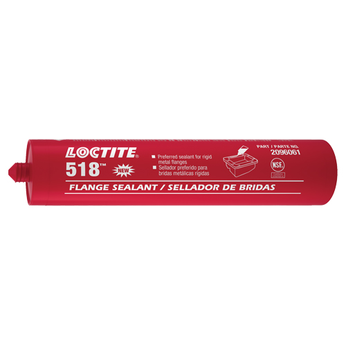 Scellant &agrave; collerettes 518, Cartouche, Rouge OSI Industrial Sales