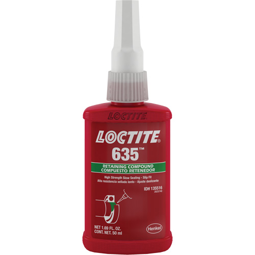 Loctite&reg; 635 Retaining Compound, 50 ml, Bottle, Green OSI Industrial Sales