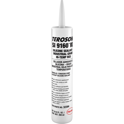 Scellant &agrave; la silicone haute temp&eacute;rature Teroson SI 9160, Cartouche, Rouge OSI Industrial Sales