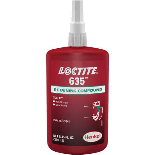 Loctite&reg; 635 Retaining Compound, 250 ml, Bottle, Green OSI Industrial Sales
