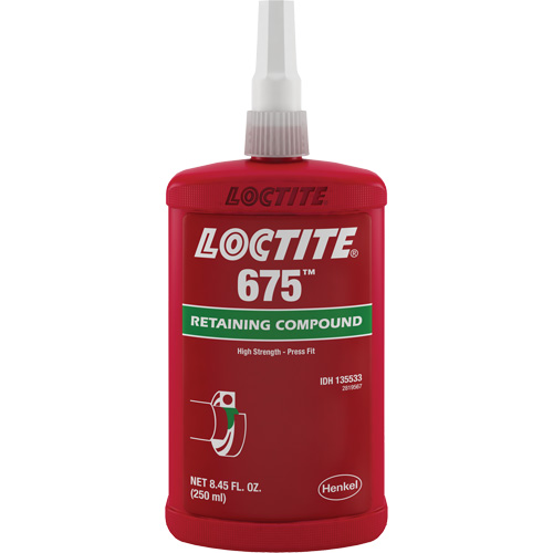 Loctite&reg; 675 Threadlocker, 250 ml, Bottle, Green OSI Industrial Sales