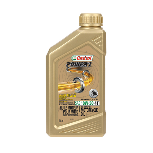 Huile pour moteur de moto 10W50 POWER 1, 946 ml, Bouteille OSI Industrial Sales