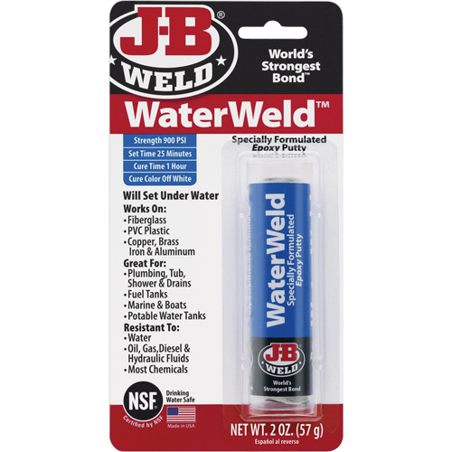 Colle &eacute;poxyde WaterWeld, 2 oz, B&acirc;ton, Blanc cass&eacute; OSI Industrial Sales