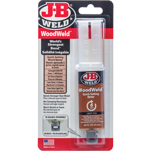 Adh&eacute;sif WoodWeld, 25 ml, Seringue, Deux composants, Havane OSI Industrial Sales