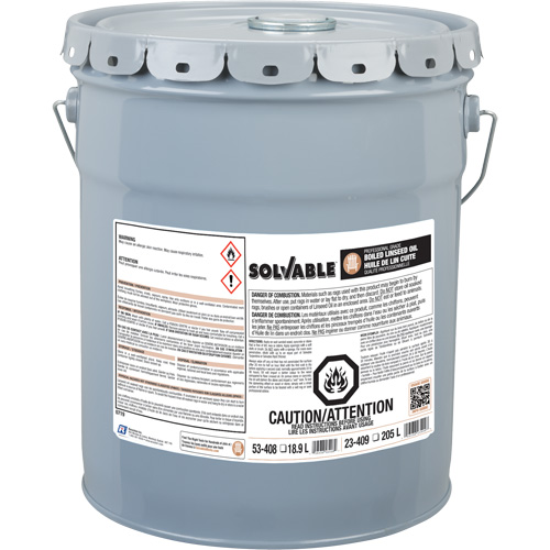 Huile de lin bouillie, Seau, 18,9 L Volume net OSI Industrial Sales
