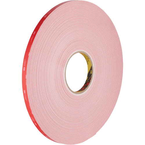 VHB Tape, 32.9 m (108') L x 12.7 mm (1/2") W, 62 mils, Acrylic OSI Industrial Sales