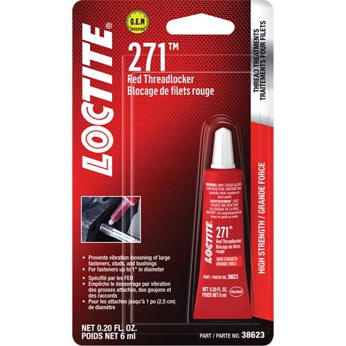 Compos&eacute; de blocage 271, Rouge, &eacute;lev&eacute;, 6 ml, Tube OSI Industrial Sales