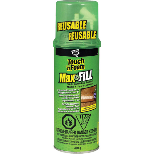 Scellant &agrave; triple expansion Touch 'n Foam Max Fill, 340 g, Canette a&eacute;rosol, Cr&egrave;me OSI Industrial Sales