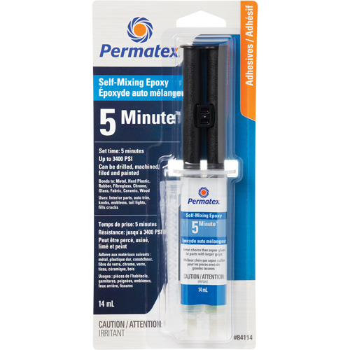 Colle &eacute;poxyde &agrave; usage g&eacute;n&eacute;ral, 14 ml, Seringue, Deux composants, Transparent OSI Industrial Sales
