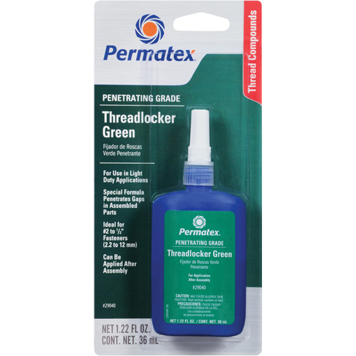 Penetrating Grade Threadlocker, Green, Low, 36 ml, Bottle OSI Industrial Sales