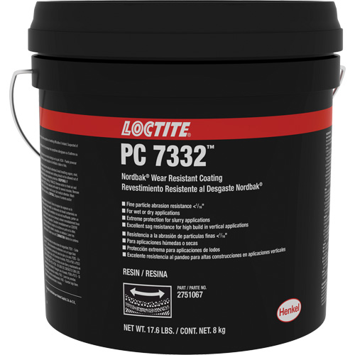 Rev&ecirc;tement de protection contre lusure 7332 Nordbak, Gris, 10 kg, Seau OSI Industrial Sales