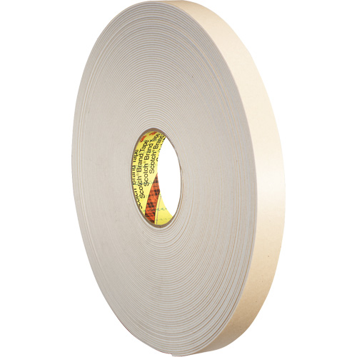 Double-Coated Foam Tape, 66 m (216') L x 25.4 mm (1") W, 31 mils, Polyethylene OSI Industrial Sales