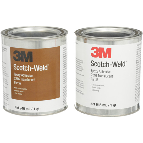 Scotch-Weld Adhesive, 32 fl. oz., Kit, Two-Part, Translucent OSI Industrial Sales