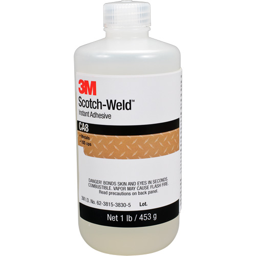 Scotch-Weld Instant Adhesive CA8, Clear, Bottle, 1 lbs. OSI Industrial Sales