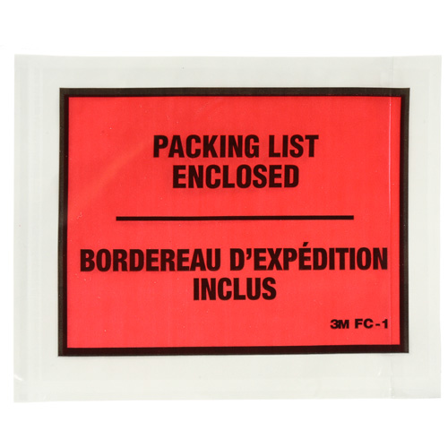 Packing List Envelope, 5-1/2" L x 4-1/2" W, Endloading Style OSI Industrial Sales