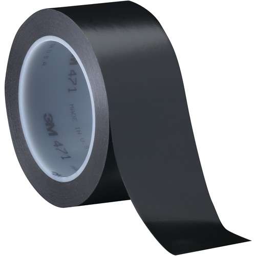 471 Vinyl Tape, 102 mm (4") W x 32.9 m (108') L, 5.2 mils, Black OSI Industrial Sales