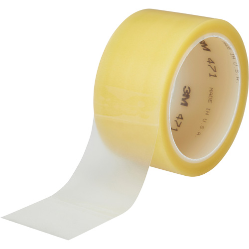 471 Vinyl Tape, 38 mm (1-1/2") W x 32.9 m (108') L, 5.3 mils, Clear OSI Industrial Sales