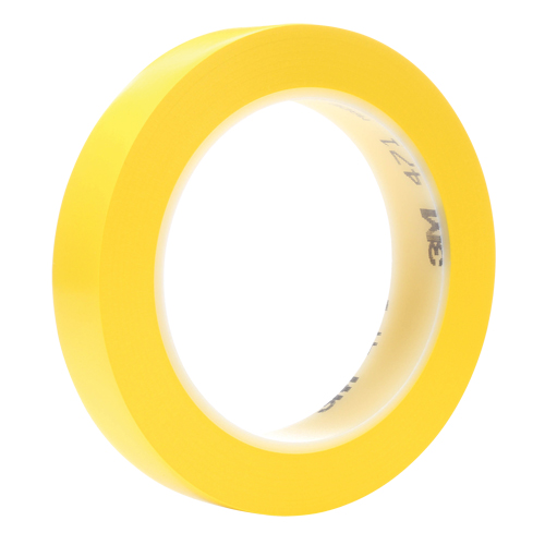 471 Vinyl Tape, 19 mm (3/4") W x 32.9 m (108') L, 5.3 mils, Yellow OSI Industrial Sales