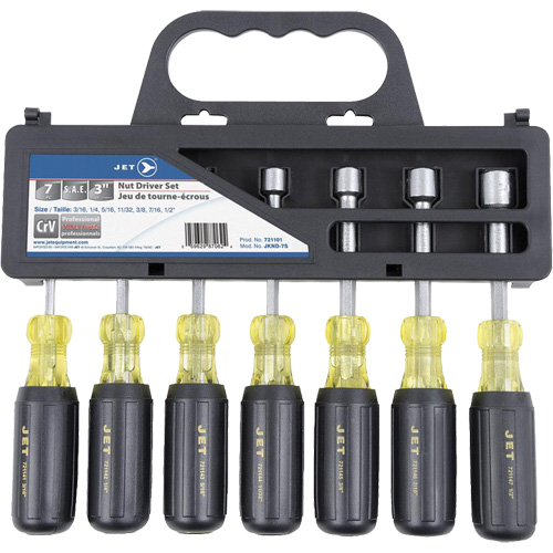 JKND-7S Cushion Grip Nutdriver Set, 7 Pcs., Non Magnetic, Imperial OSI Industrial Sales