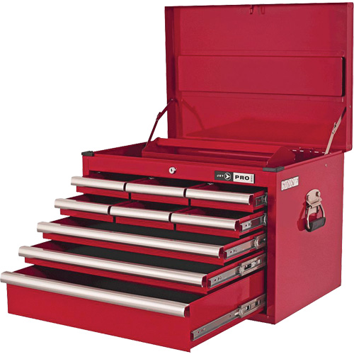 PMC2709 Pro Series Mechanic's Chest, 26" W, 9 Drawers, Red OSI Industrial Sales