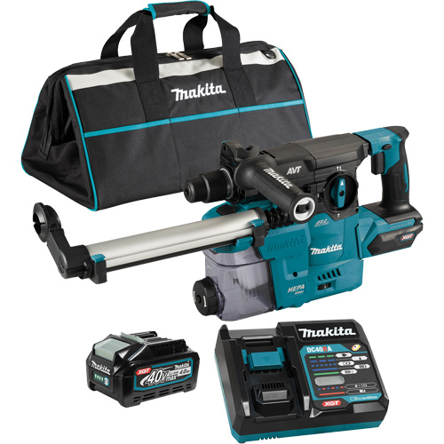 Marteau rotatif sans fil avec moteur sans balai XGT SDS-Plus avec accessoire daspiration des poussi&egrave;res DX10, 40 V, 1-3/16", 3 lb-pi, 0-840 tr/min OSI Industrial Sales