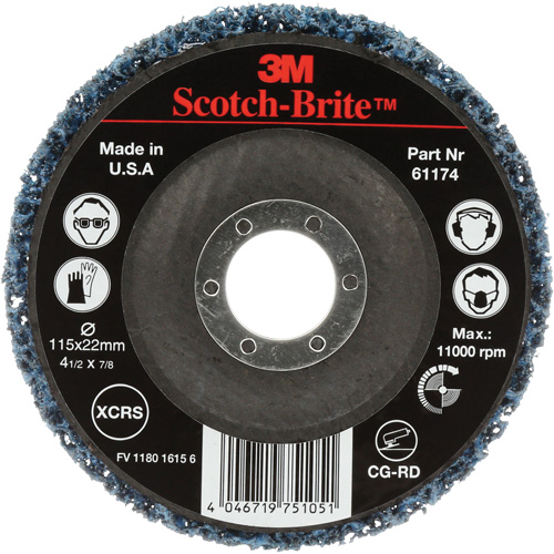 Scotch-Brite Clean & Strip Disc, 4-1/2" Dia., Extra Coarse Grit, Silicon Carbide OSI Industrial Sales