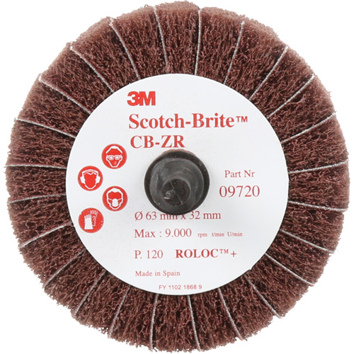 Disque combin&eacute; Scotch-Brite, 2-1/2" dia., Grain 120, Oxyde d'aluminium OSI Industrial Sales
