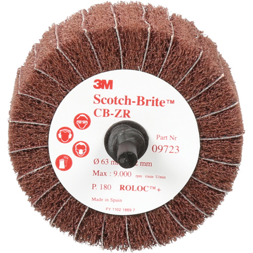 Disque combin&eacute; Scotch-Brite, 2-1/2" dia., Grain 180, Oxyde d'aluminium OSI Industrial Sales