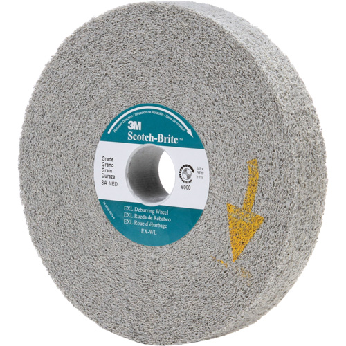 Scotch-Brite EXL Deburring Wheels, 6" x 1", 1" Arbor, Aluminum Oxide OSI Industrial Sales