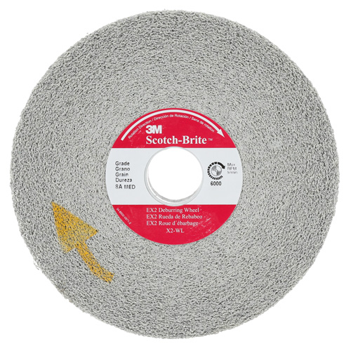 Scotch-Brite EXL Deburring Wheel, 6" x 1", 1"-8 Arbor, 1, Aluminum Oxide OSI Industrial Sales