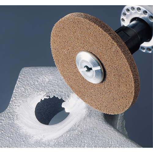 Scotch-Brite EXL Unitized Deburring Wheels, 1" x 1", 3/16" Arbor, 8A Grit, Aluminum Oxide OSI Industrial Sales