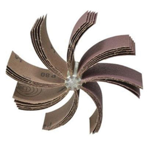 Plain Flap B-830 Bore Polisher, Aluminum Oxide, 80 Grit, 6-3/4" x 1-1/2" OSI Industrial Sales