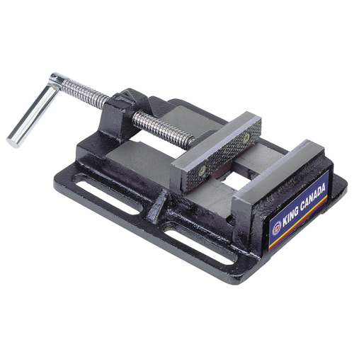 Drill Press Vise, 6" Jaw Width, 0" Throat Depth, Bench Mount Base OSI Industrial Sales