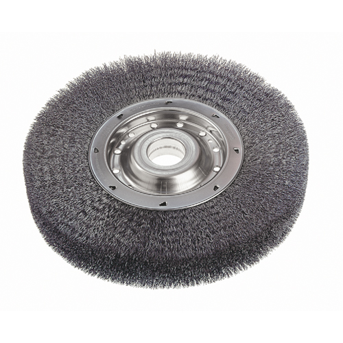 Brosses rotatives &agrave; fils cr&ecirc;p&eacute;s - Face large, 6" dia., Fils 0,0118", Arbre 2" OSI Industrial Sales
