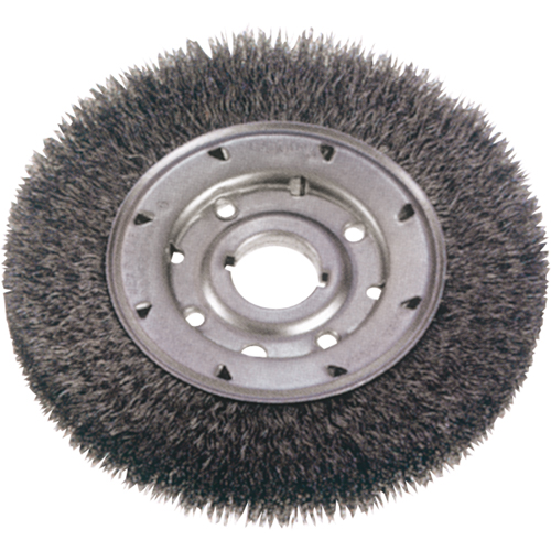 Brosses rotatives &agrave; fils cr&ecirc;p&eacute;s - Face moyenne, 8" dia., Fils 0,0118", Arbre 2" OSI Industrial Sales