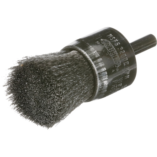 Brosse mont&eacute;e &agrave; fils ondul&eacute;s, 1", Fils 0.005 OSI Industrial Sales