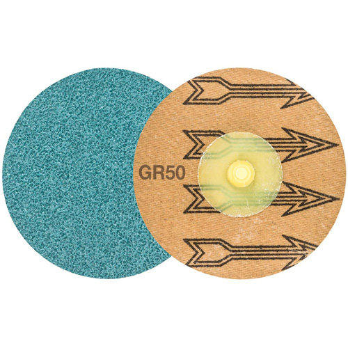 TWIST TOPCUT Sanding Disc, 3" Dia., 50 Grit, Zirconium OSI Industrial Sales