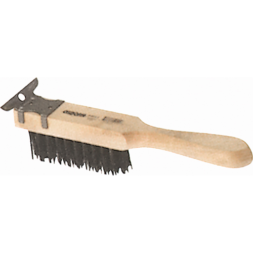 Brosses de grattage &agrave; grattoir, manche droit, Acier, 4 x 11 rangs de fils, Longueur 11-3/8" OSI Industrial Sales